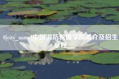 雅安中国消防救援学院简介及招生章程