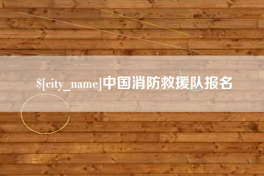 雅安中国消防救援队报名