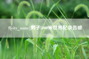 雅安男子5000米世界纪录告破
