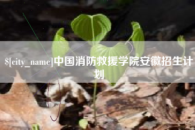 雅安中国消防救援学院安徽招生计划
