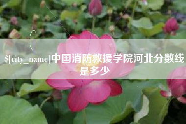 雅安中国消防救援学院河北分数线是多少