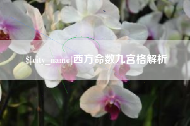 雅安西方命数九宫格解析