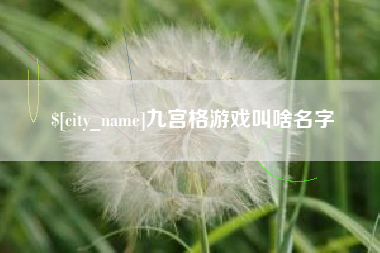 雅安九宫格游戏叫啥名字