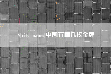 雅安中国有哪几枚金牌