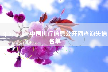 雅安中国执行信息公开网查询失信名单