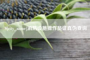 雅安消防设施操作员证真伪查询