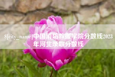 雅安中国消防救援学院分数线2023年河北录取分数线