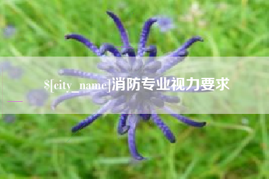 雅安消防专业视力要求