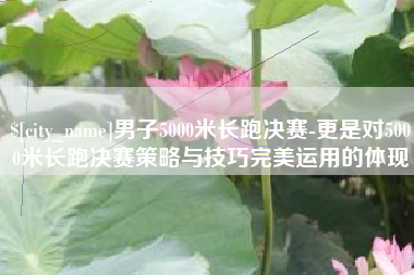 雅安男子5000米长跑决赛-更是对5000米长跑决赛策略与技巧完美运用的体现