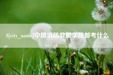 雅安中国消防救援学院都考什么