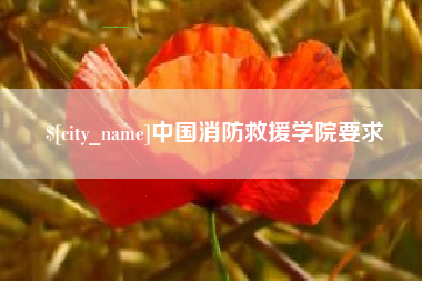 雅安中国消防救援学院要求