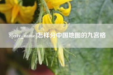 雅安怎样分中国地图的九宫格