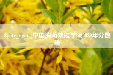 雅安中国消防救援学院2020年分数线